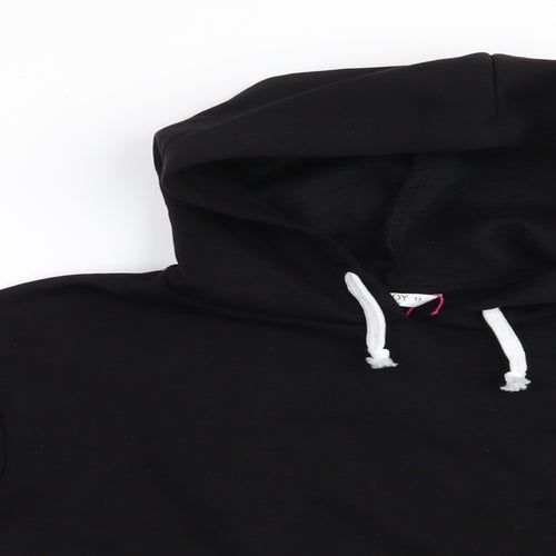 candy courture Girls Black   Pullover Hoodie Size 13 Years  - Cropped