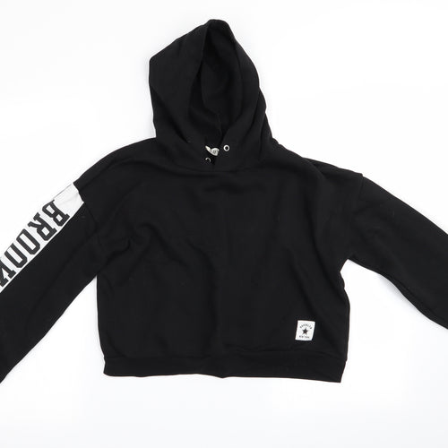 H&M Girls Black   Pullover Hoodie Size 14 Years  - Brooklyn