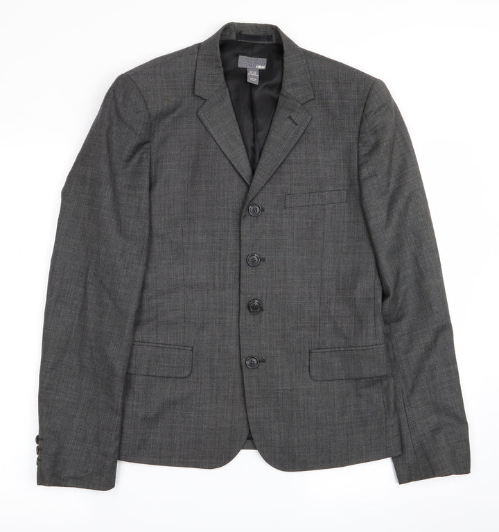 H&M Mens Grey Jacket Blazer Size 36