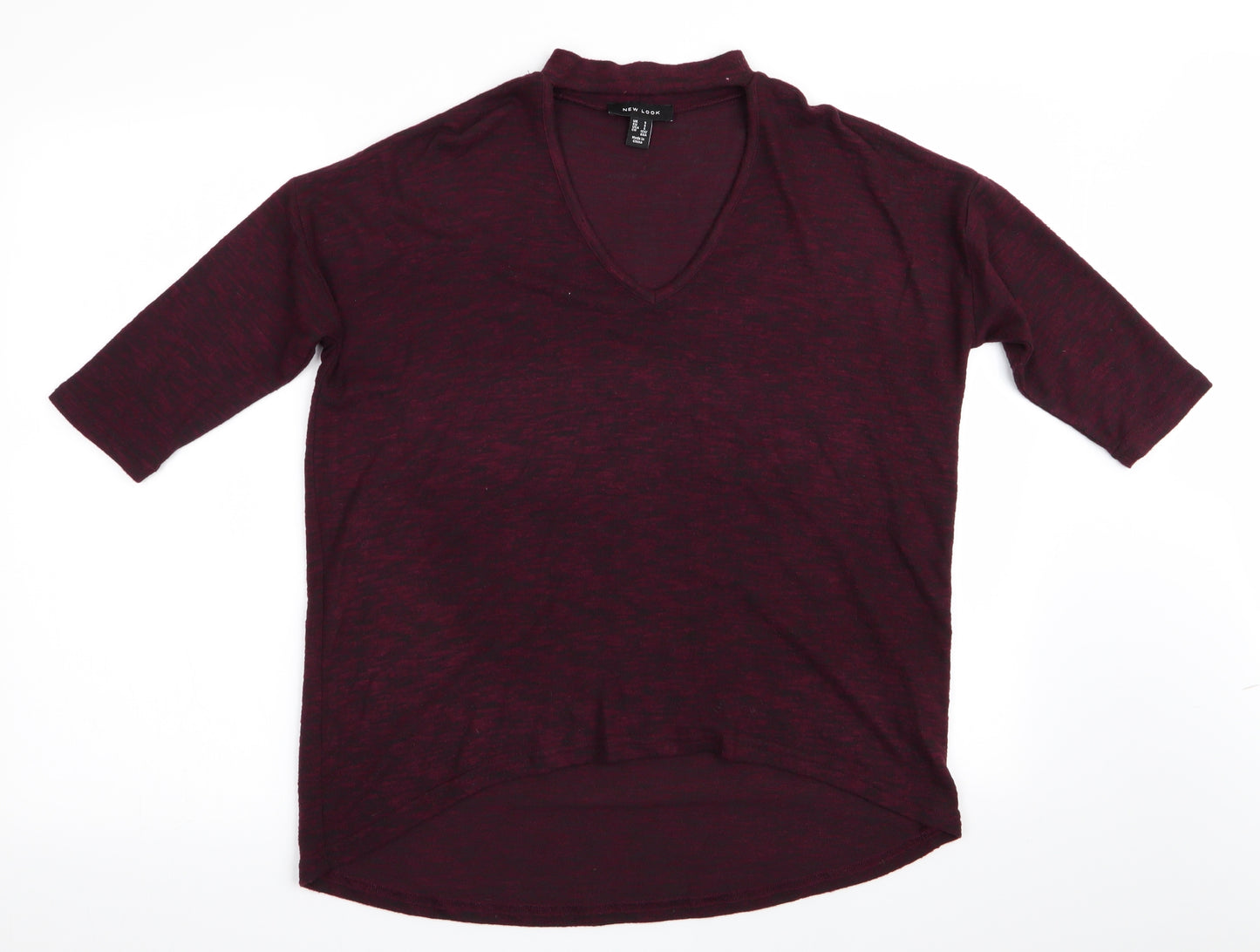 New Look Womens Purple   Pullover Jumper Size S  - Keyhole neck