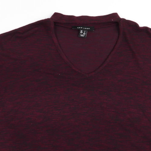 New Look Womens Purple   Pullover Jumper Size S  - Keyhole neck
