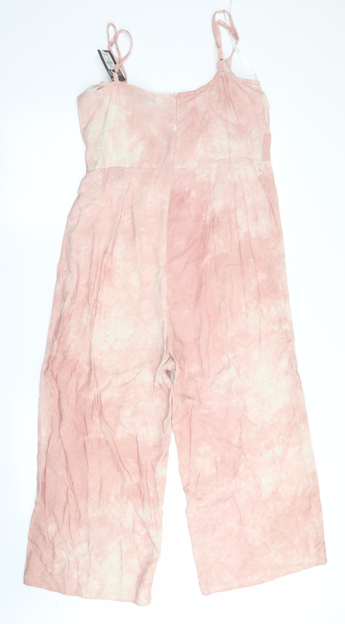 Primark Womens Pink   Playsuit One-Piece Size 14 L22 in - Wide Legged - Cropped