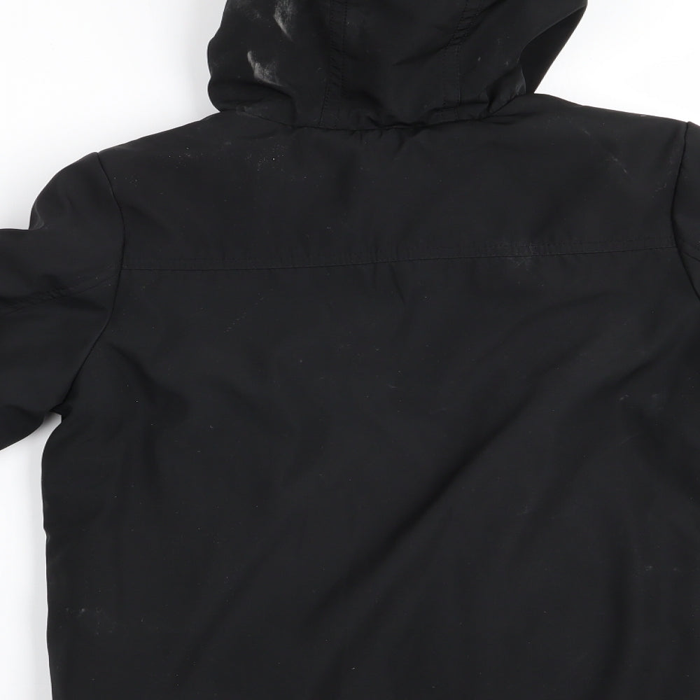 George Boys Black   Anorak Coat Size 5-6 Years