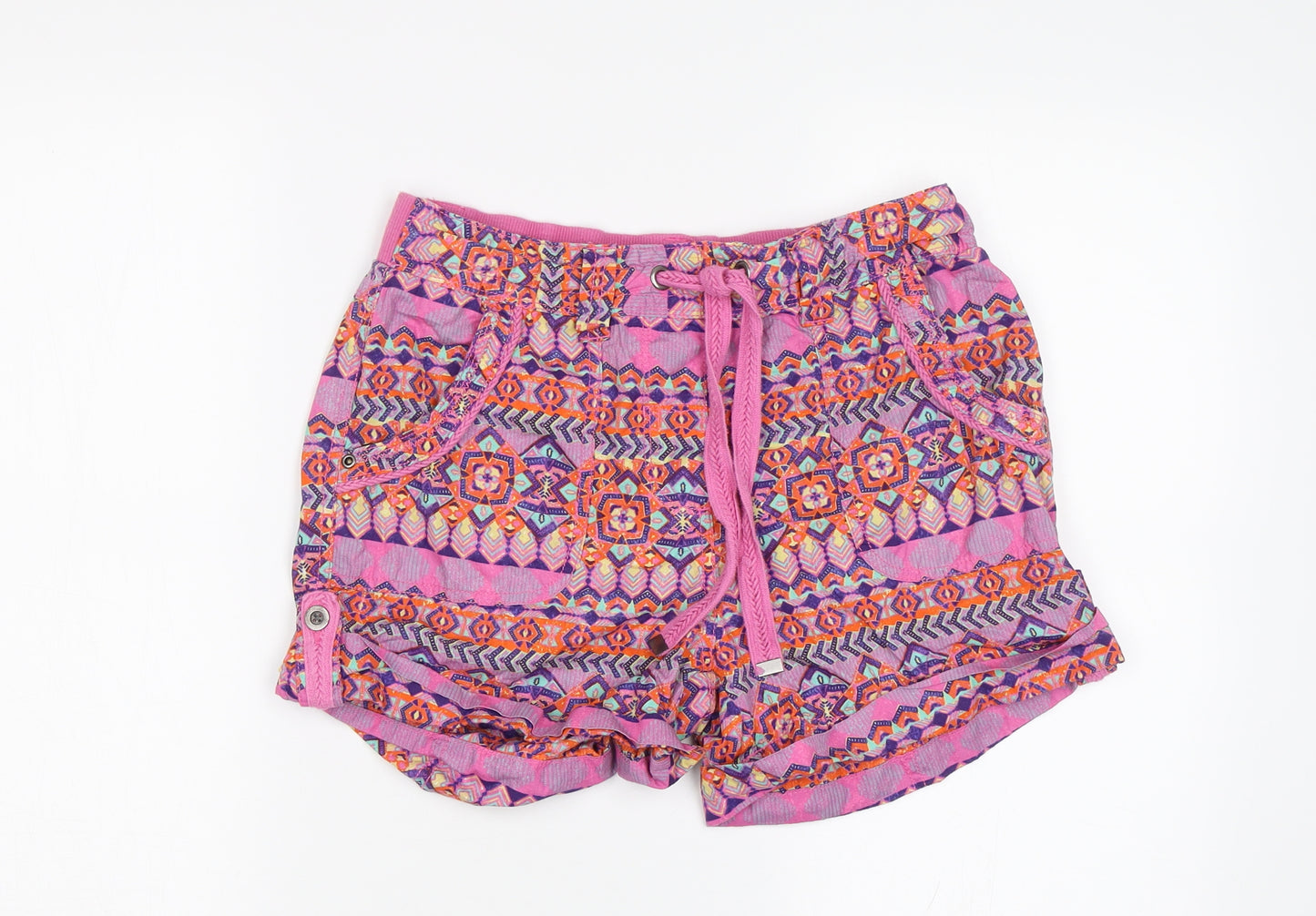 George Womens Pink Geometric  Bermuda Shorts Size 8