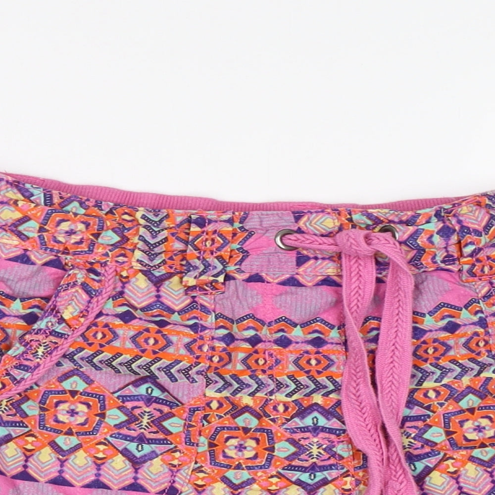 George Womens Pink Geometric  Bermuda Shorts Size 8