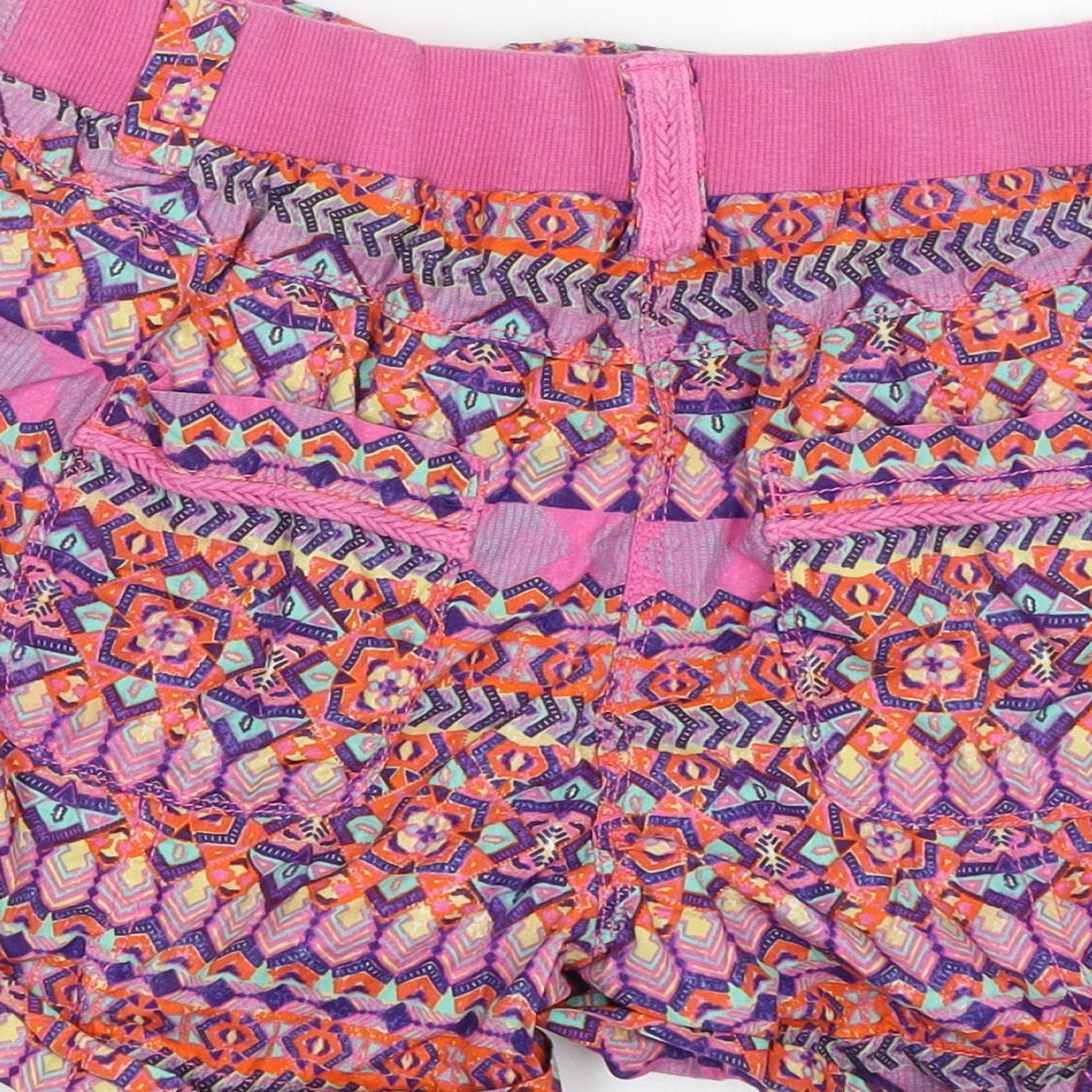 George Womens Pink Geometric  Bermuda Shorts Size 8