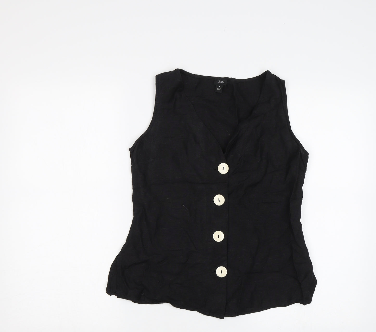 River Island Womens Black   Basic Blouse Size 8