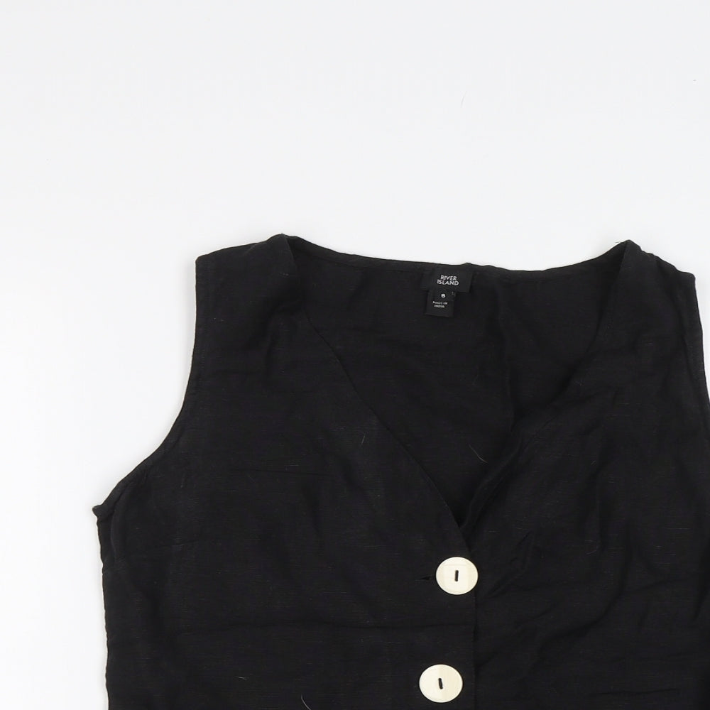 River Island Womens Black   Basic Blouse Size 8