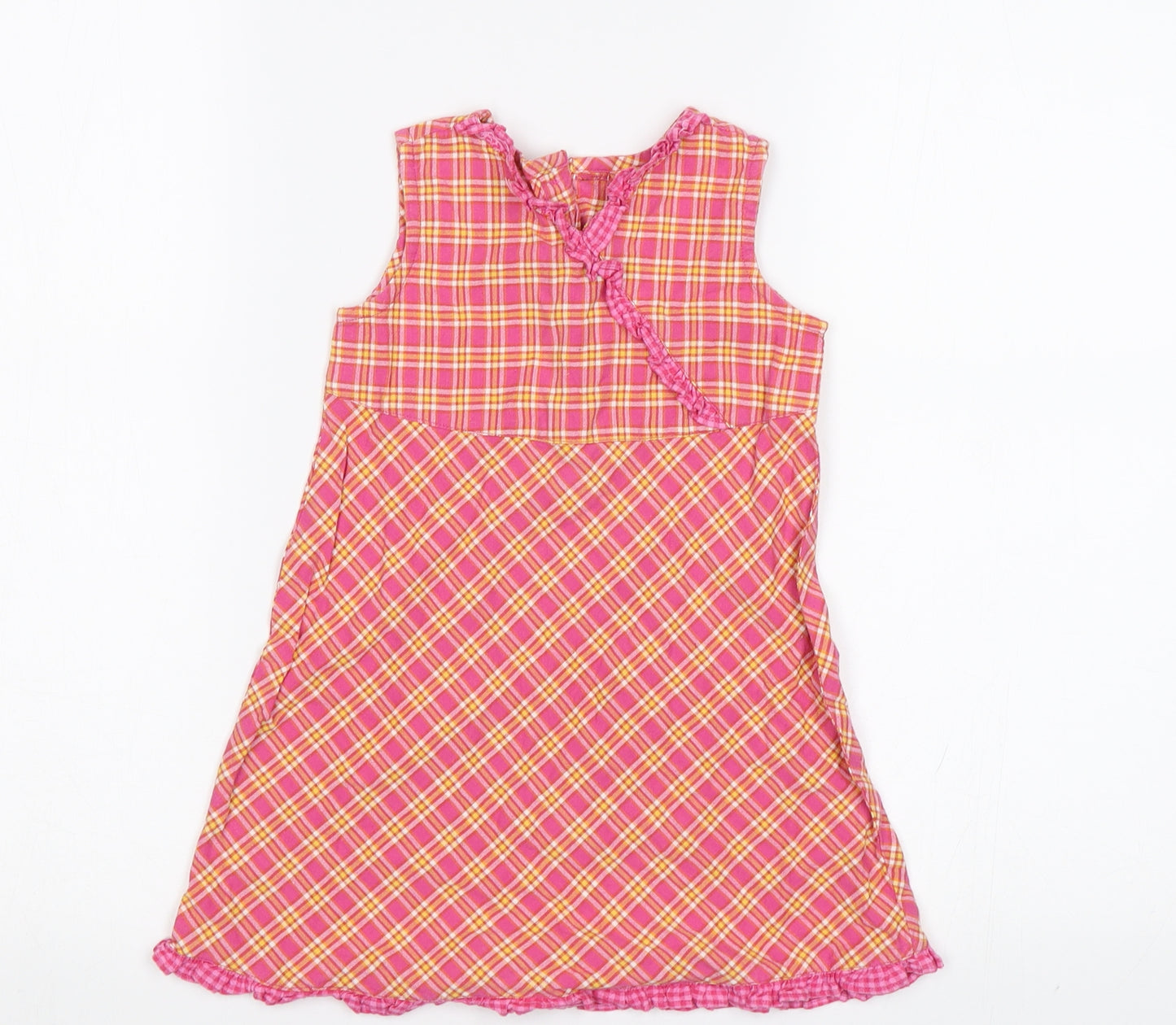 Preworn Baby Pink Check  A-Line  Size 18 Months