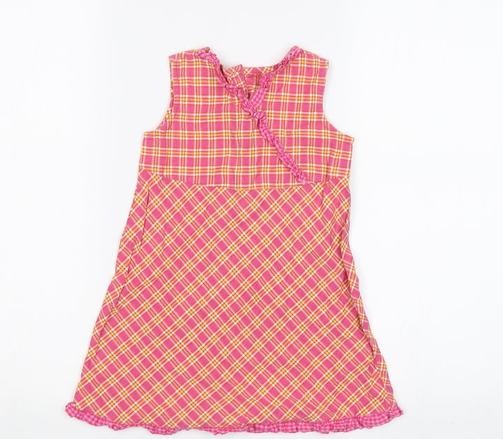 Preworn Baby Pink Check  A-Line  Size 18 Months