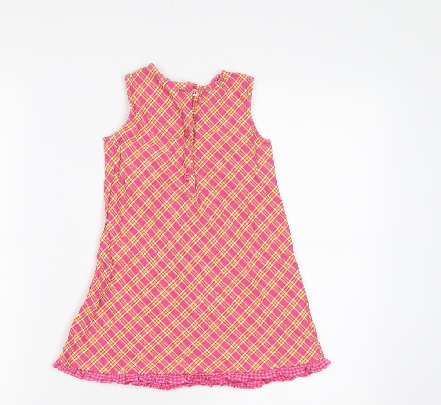 Preworn Baby Pink Check  A-Line  Size 18 Months