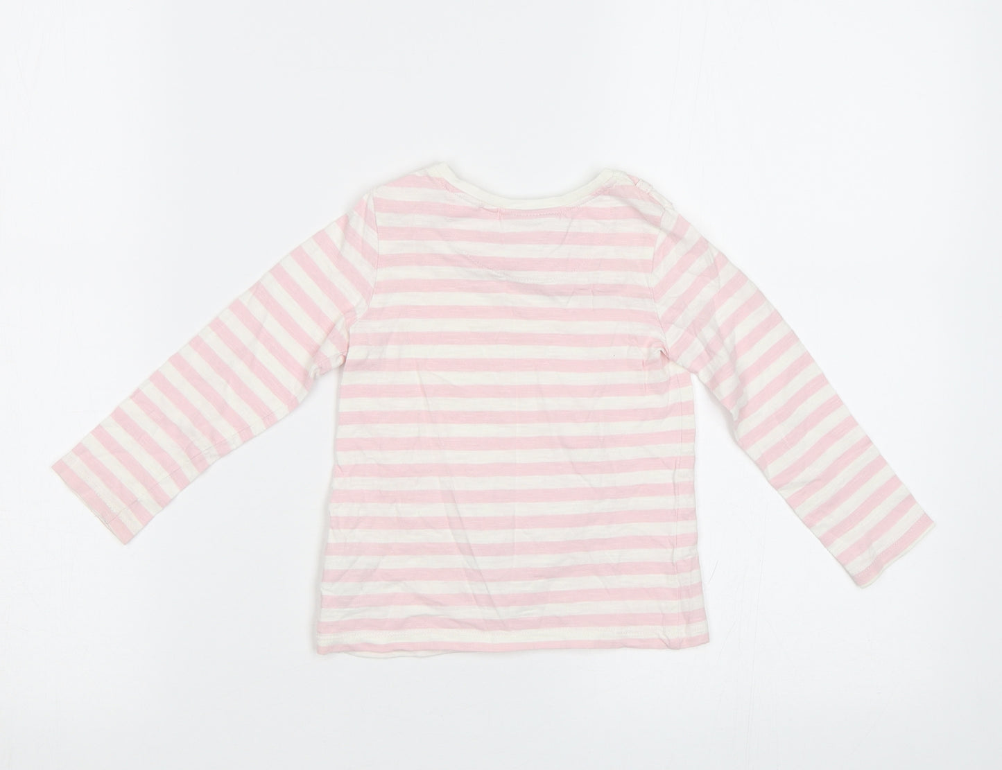 NEXT Baby Pink Striped  Basic T-Shirt Size 12 Months