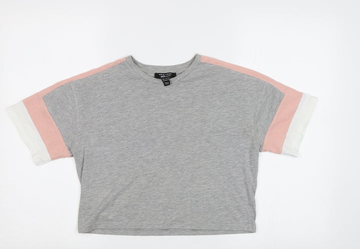 NewLook Girls Grey   Basic T-Shirt Size 12 Years