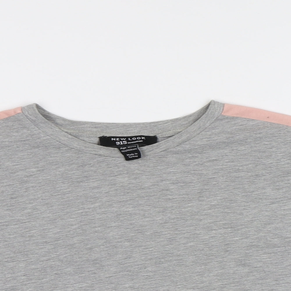 NewLook Girls Grey   Basic T-Shirt Size 12 Years