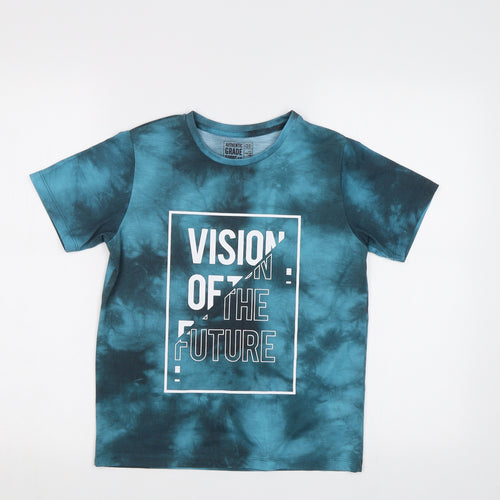 Matalan Boys Green Batik  Basic T-Shirt Size 10 Years