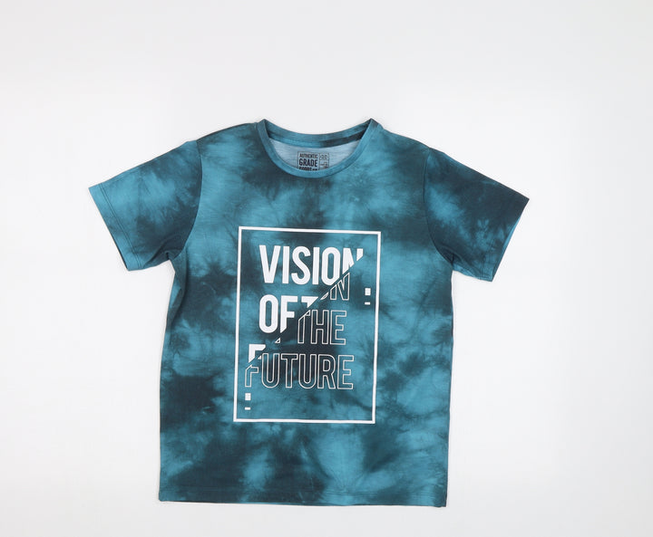 Matalan Boys Green Batik  Basic T-Shirt Size 10 Years