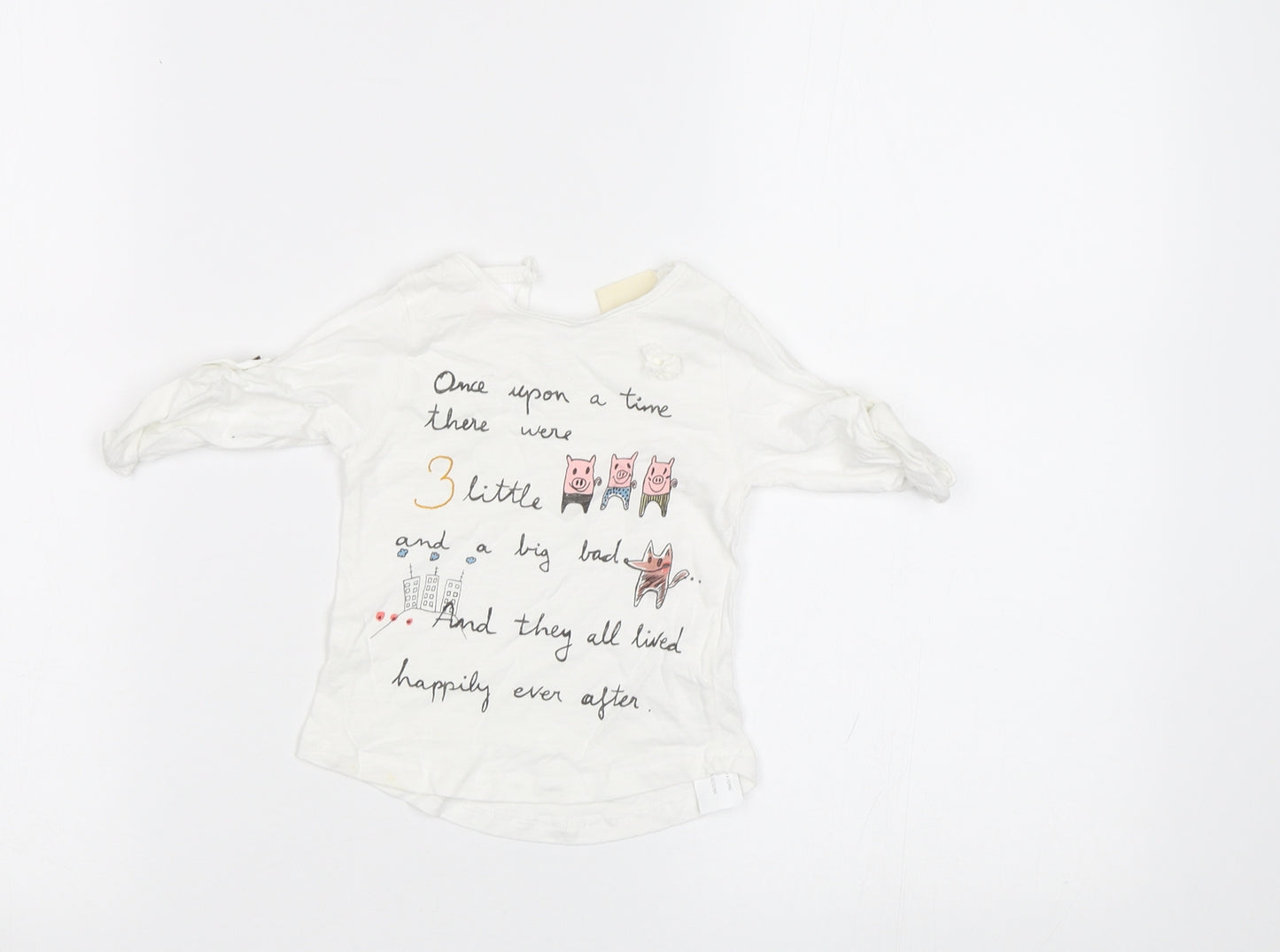 Zara Baby White   Basic Blouse Size 12-18 Months  - 3 Little Piggies