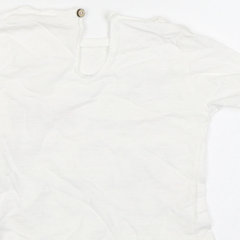 Zara Baby White   Basic Blouse Size 12-18 Months  - 3 Little Piggies