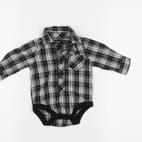 Early days Baby Black Check Chambray Romper One-Piece Size 0-3 Months