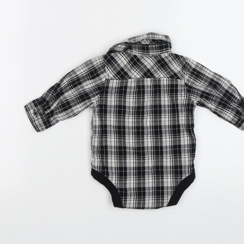 Early days Baby Black Check Chambray Romper One-Piece Size 0-3 Months