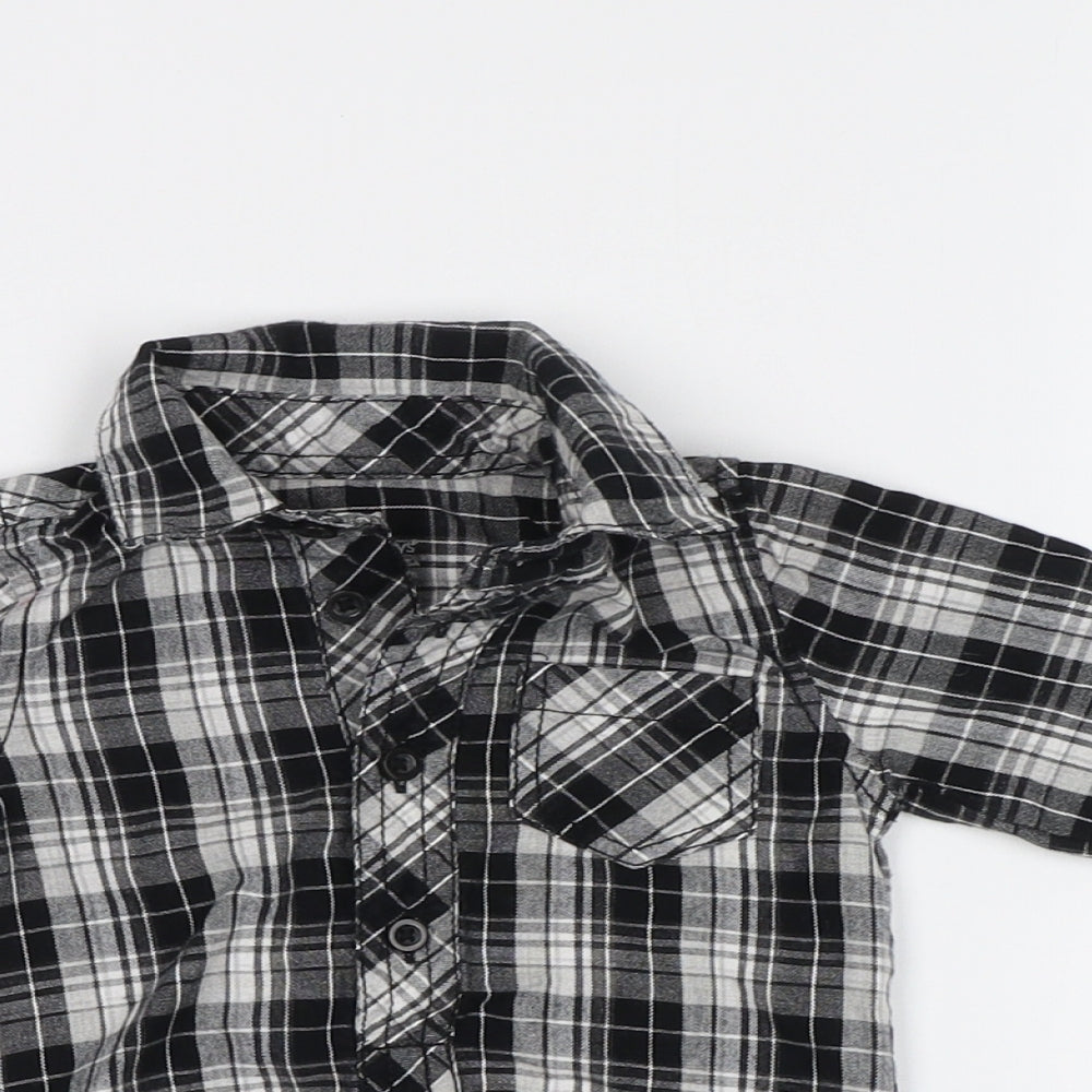 Early days Baby Black Check Chambray Romper One-Piece Size 0-3 Months
