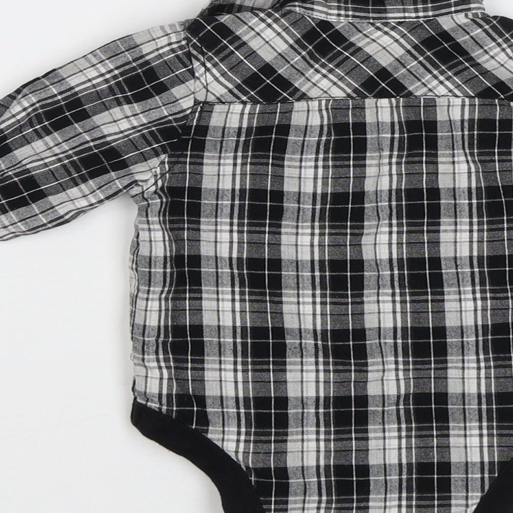 Early days Baby Black Check Chambray Romper One-Piece Size 0-3 Months