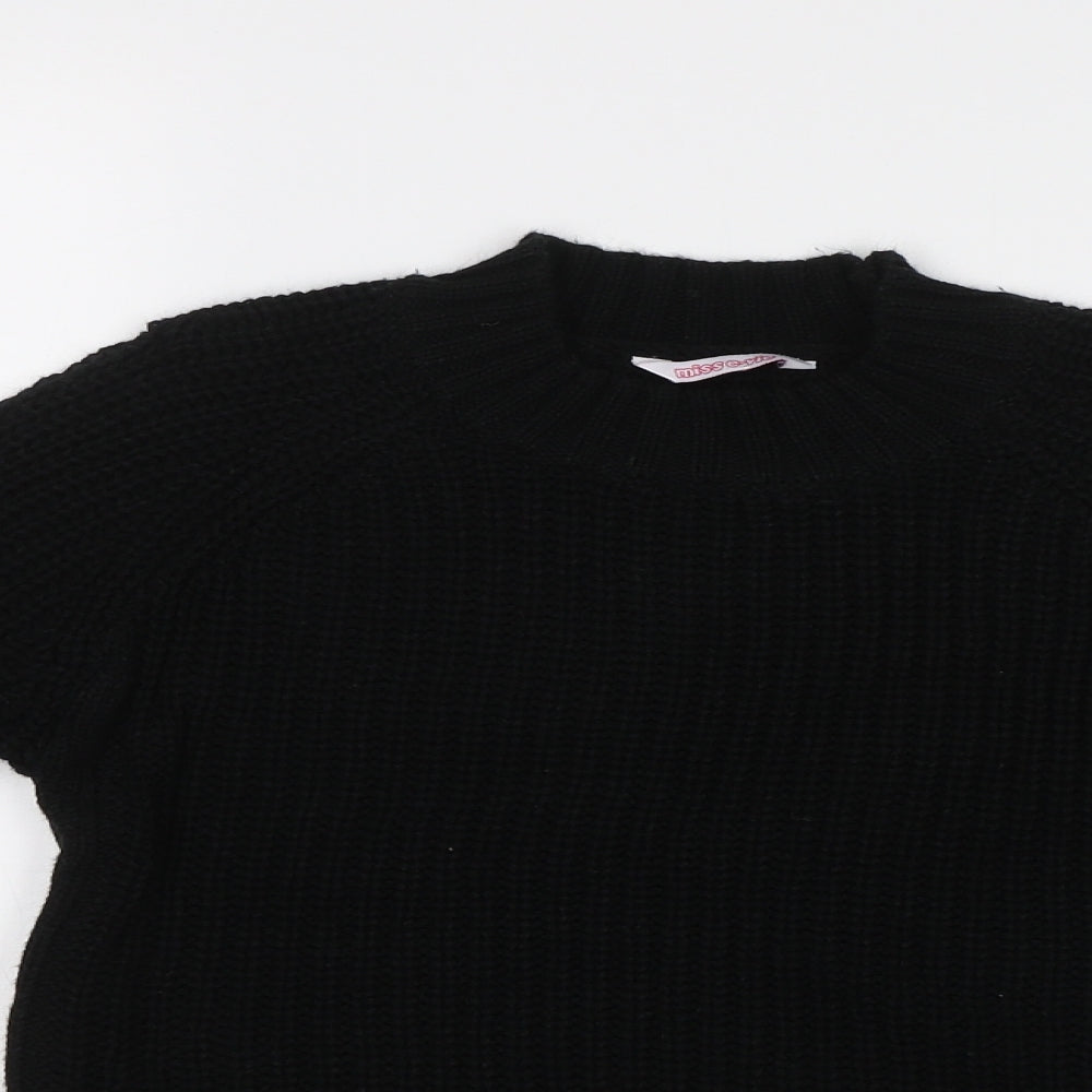 Miss E-vie Girls Black   Pullover Jumper Size 11-12 Years