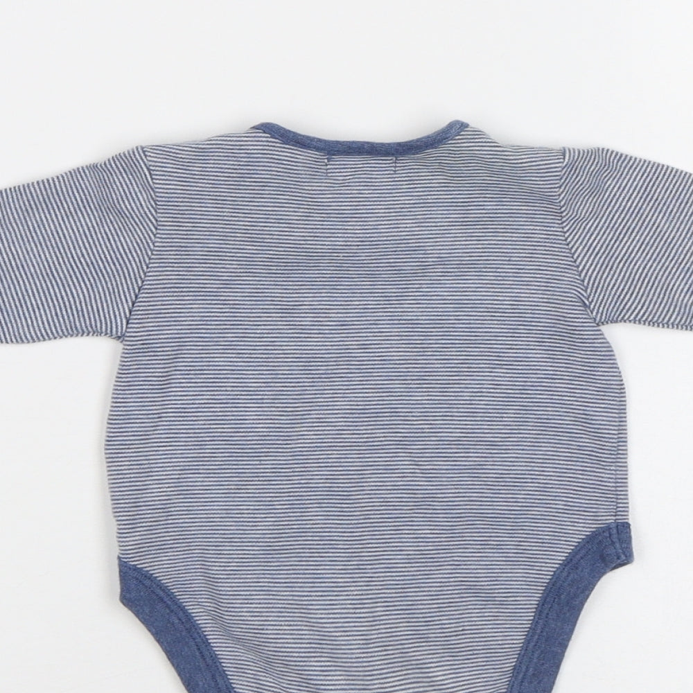 NEXT Baby Blue Striped  Romper One-Piece Size 0-3 Months