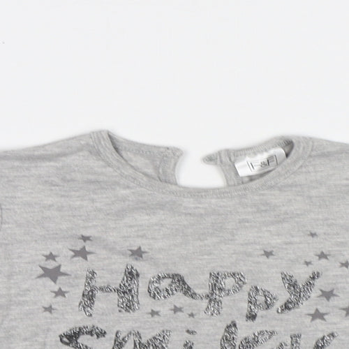 F&F Baby Grey   Basic T-Shirt Size 6-9 Months