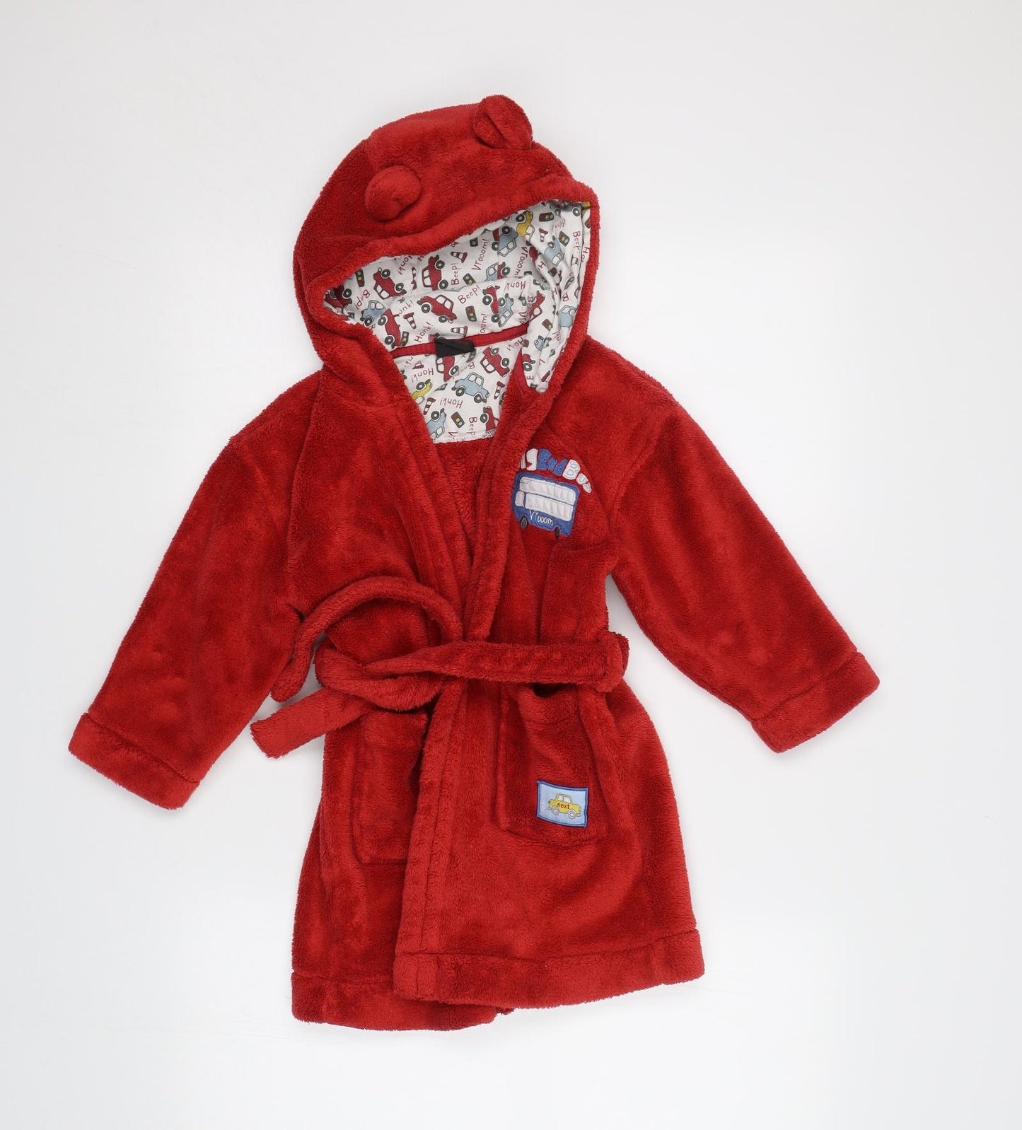 NEXT Boys Red    Robe Size 3-4 Years  - Cars