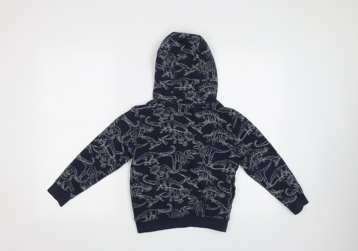 NEXT Boys Blue Geometric  Pullover Hoodie Size 7 Years  - Dino