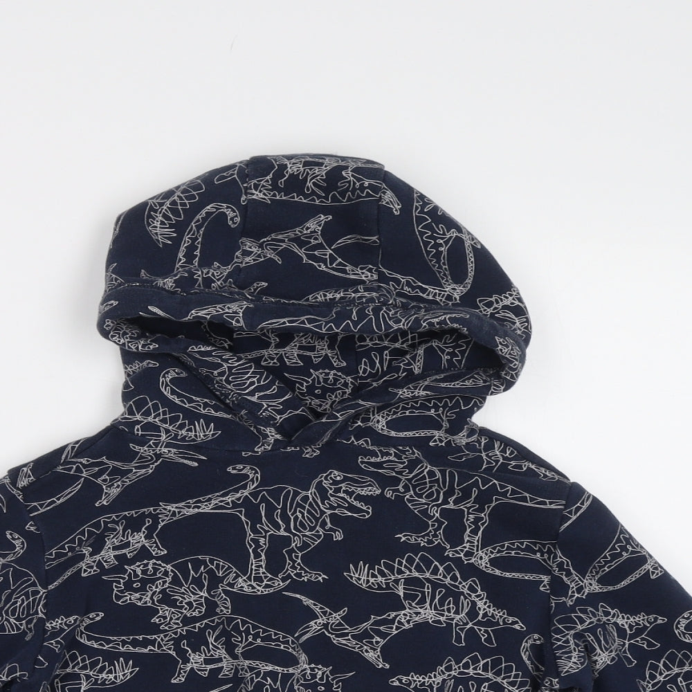 NEXT Boys Blue Geometric  Pullover Hoodie Size 7 Years  - Dino