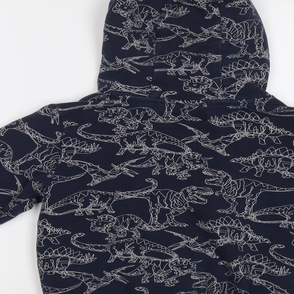 NEXT Boys Blue Geometric  Pullover Hoodie Size 7 Years  - Dino