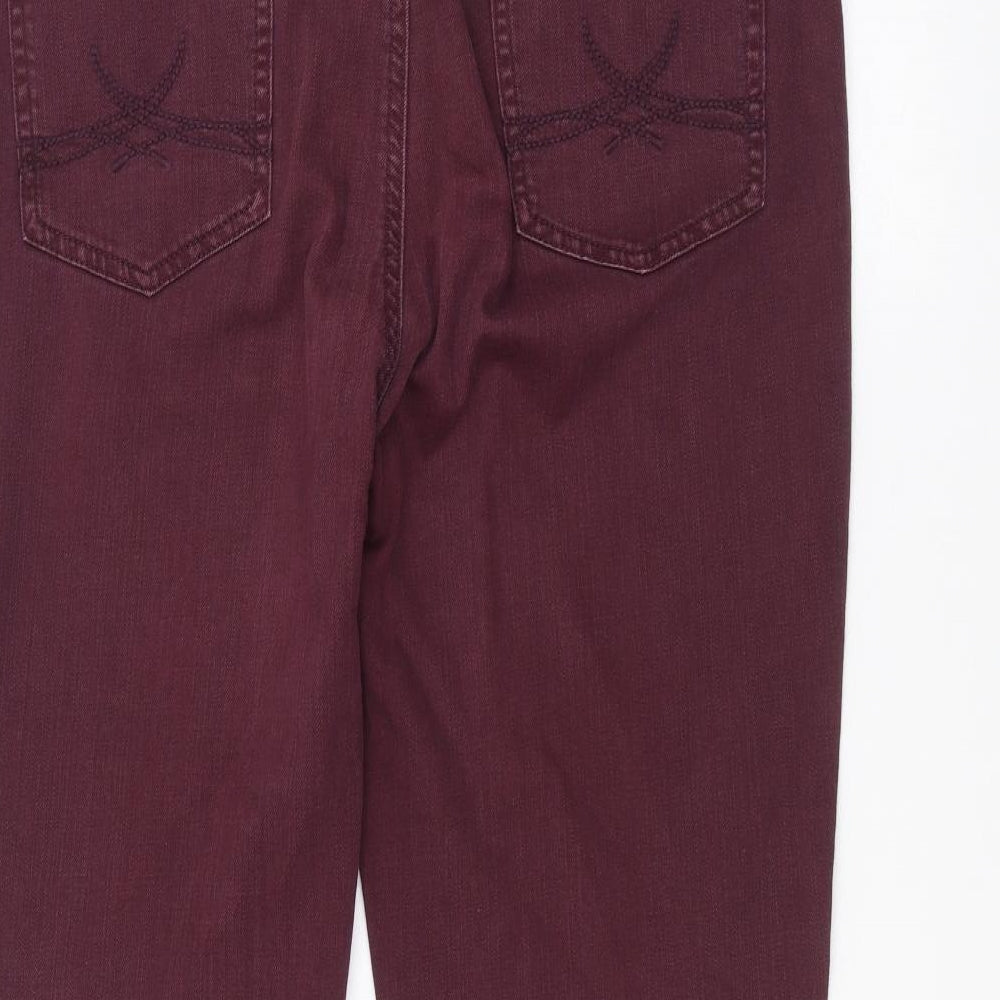 Marks and Spencer Womens Red   Straight Jeans Size 18 L29 in