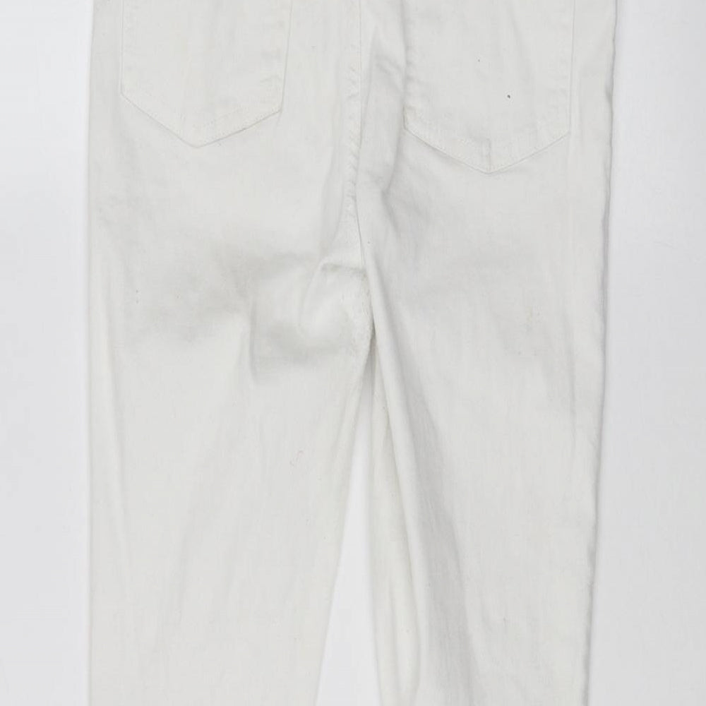 Denim & Co. Womens White  Denim Skinny Jeans Size 12 L28 in