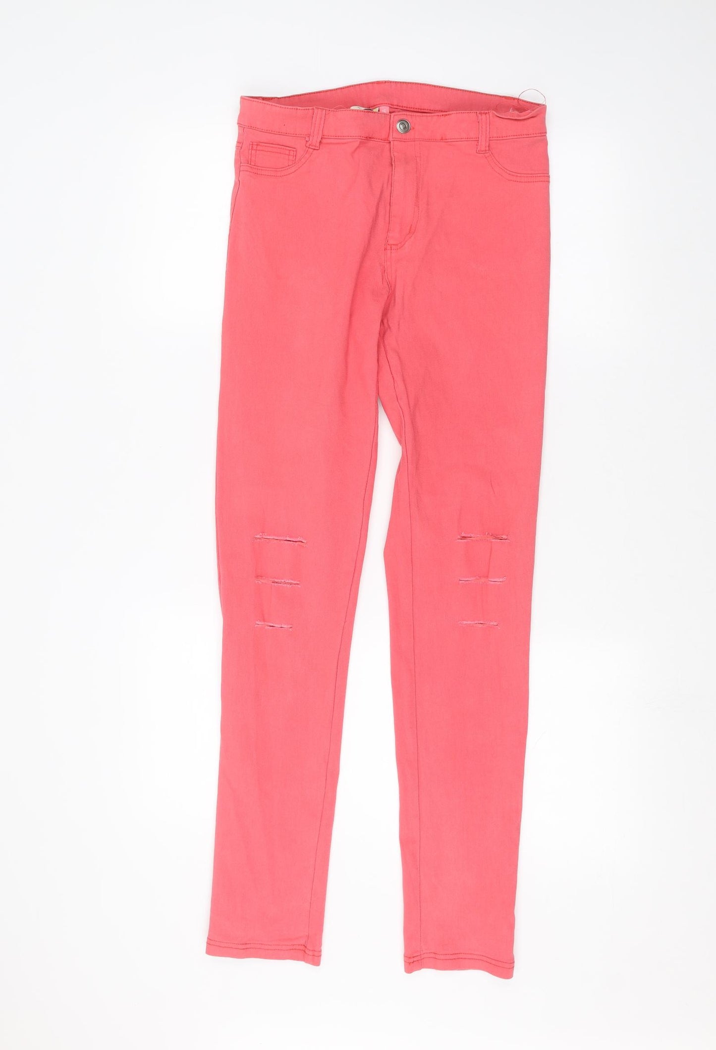 Lottie Womens Pink   Skinny Jeans Size 16 L30 in