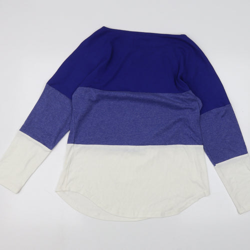 Yidarton Womens Blue Striped  Pullover Jumper Size M