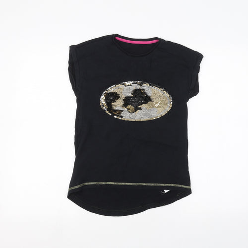 George Girls Black   Basic T-Shirt Size 11-12 Years  - Batman