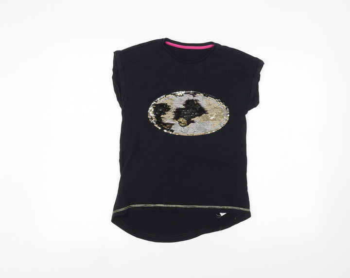 George Girls Black Basic T-Shirt Size 11-12 Years - Batman