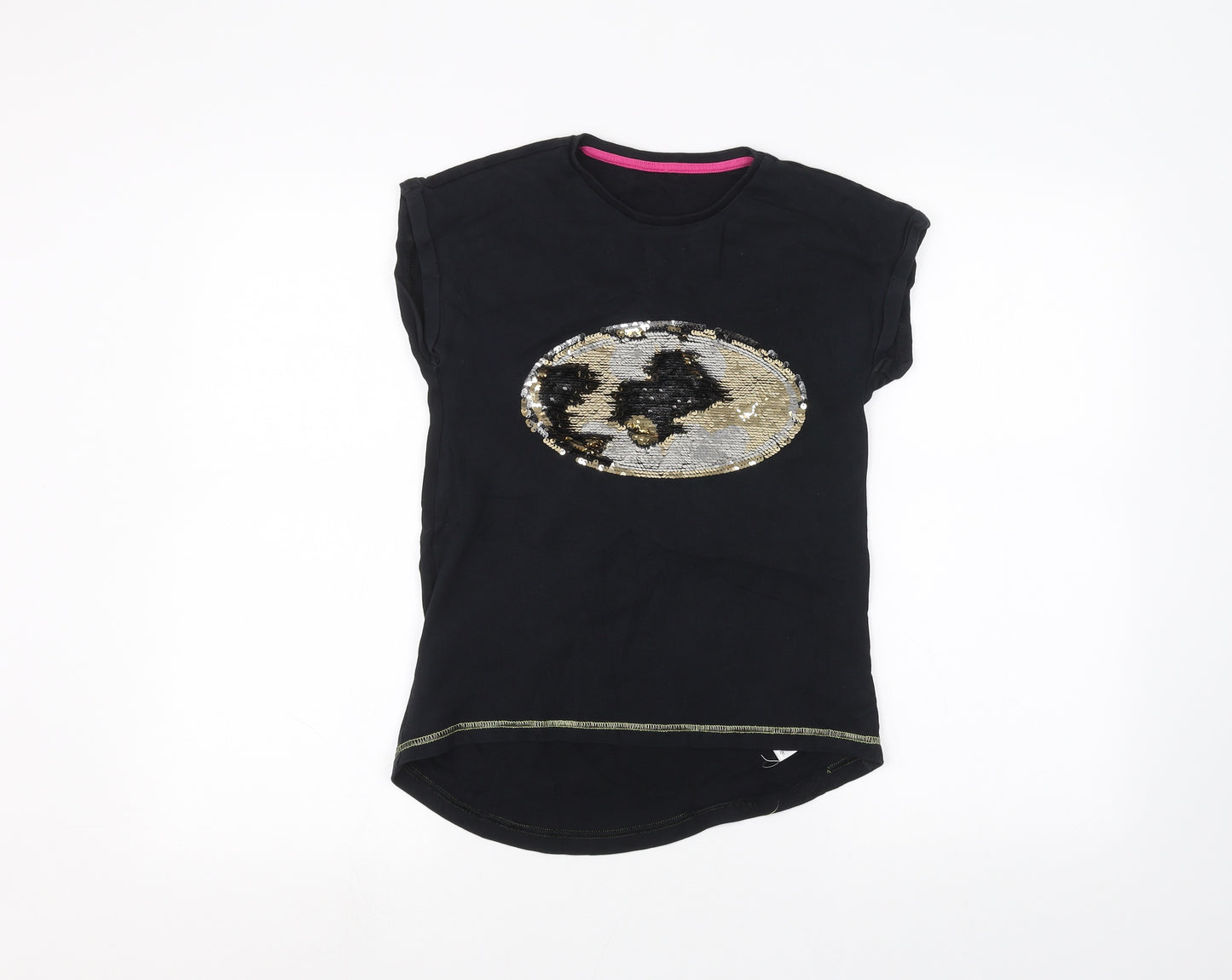 George Girls Black   Basic T-Shirt Size 11-12 Years  - Batman