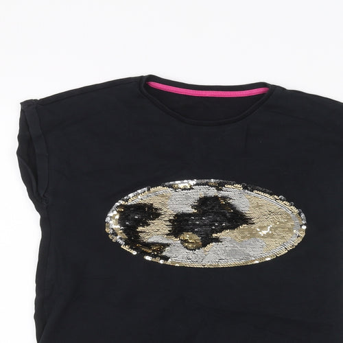 George Girls Black   Basic T-Shirt Size 11-12 Years  - Batman