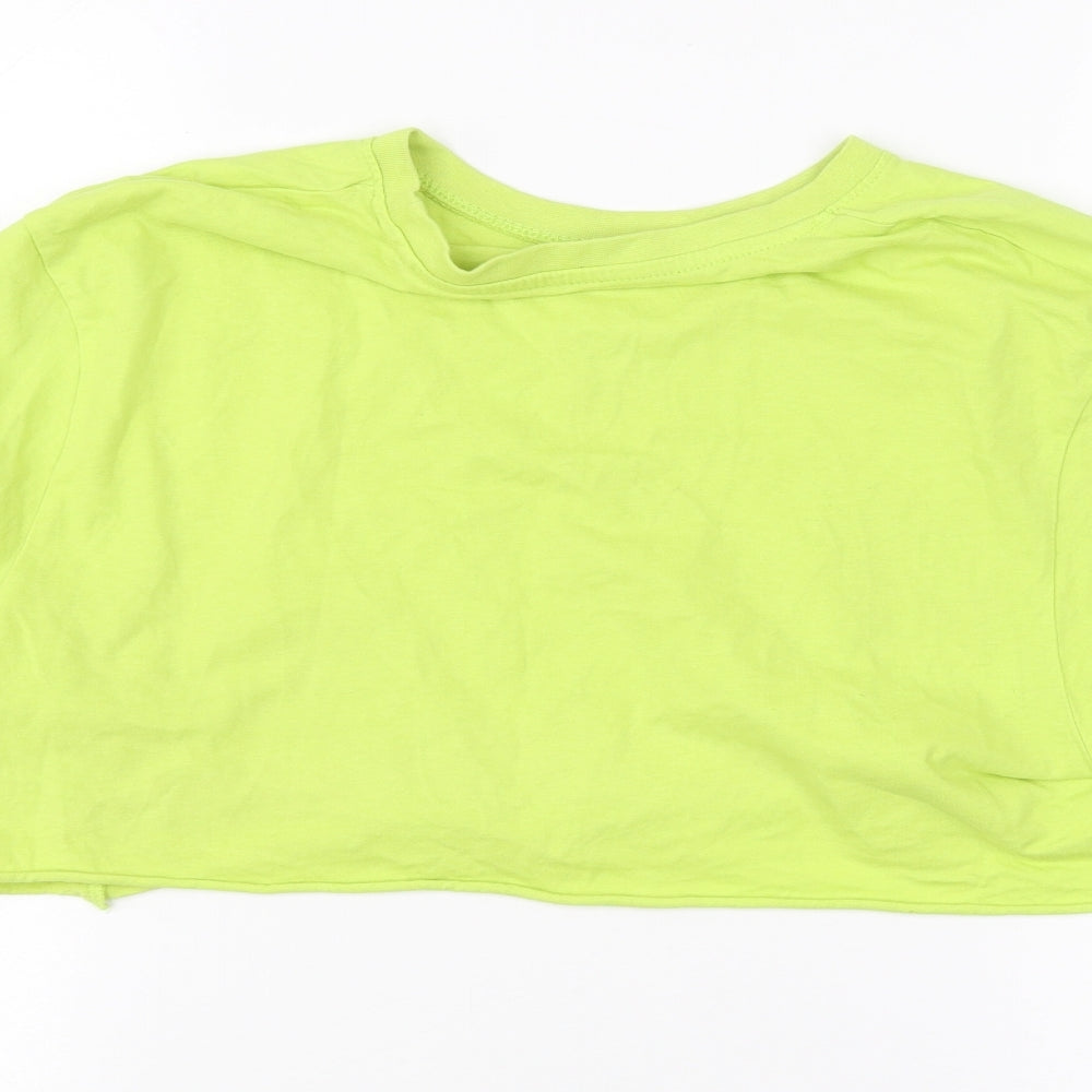 Primark Womens Green   Cropped T-Shirt Size M
