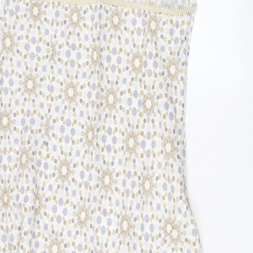 Per Una Womens White Polka Dot  A-Line  Size 18