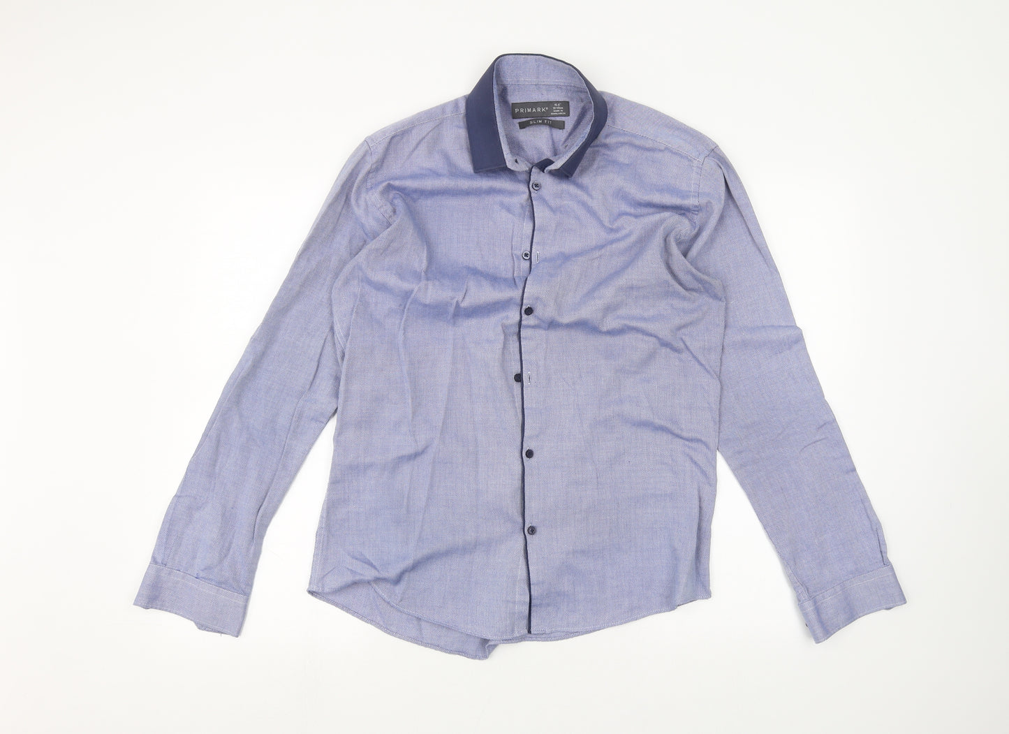 Primark Mens Blue    Dress Shirt Size 15.5