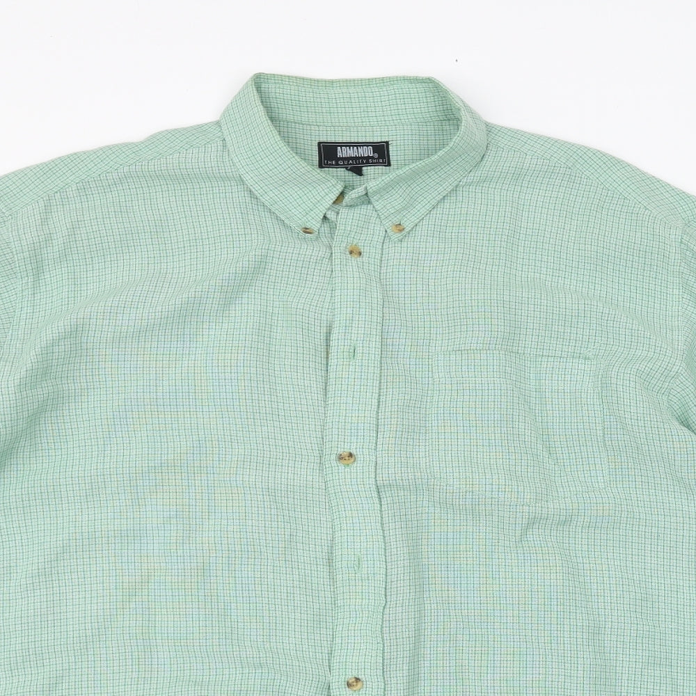 armando Mens Green    Dress Shirt Size L