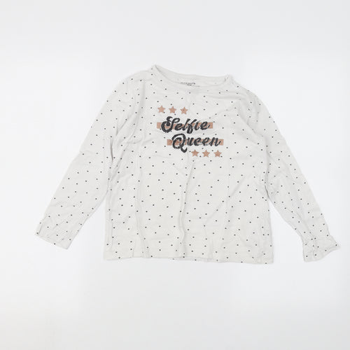 Primark Girls White   Basic T-Shirt Size 7-8 Years
