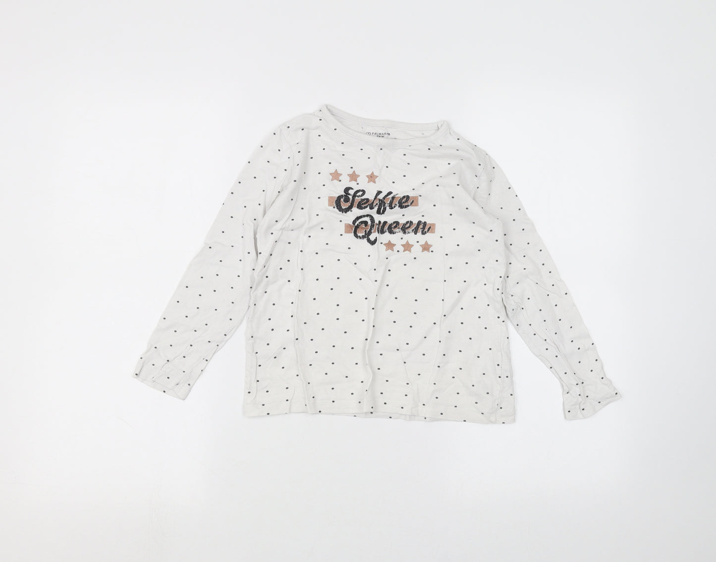 Primark Girls White   Basic T-Shirt Size 7-8 Years