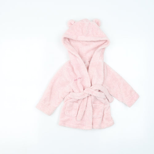 studio baby Baby Pink Solid  Babydoll Robe Size 6-9 Months