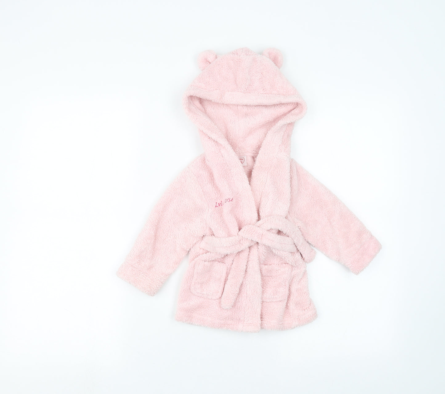 studio baby Baby Pink Solid  Babydoll Robe Size 6-9 Months