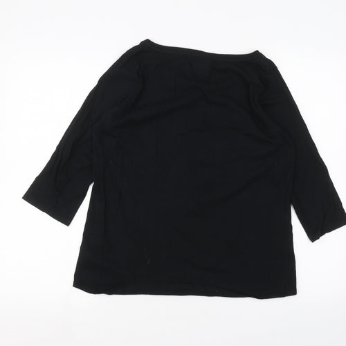 George Womens Black   Basic T-Shirt Size 12